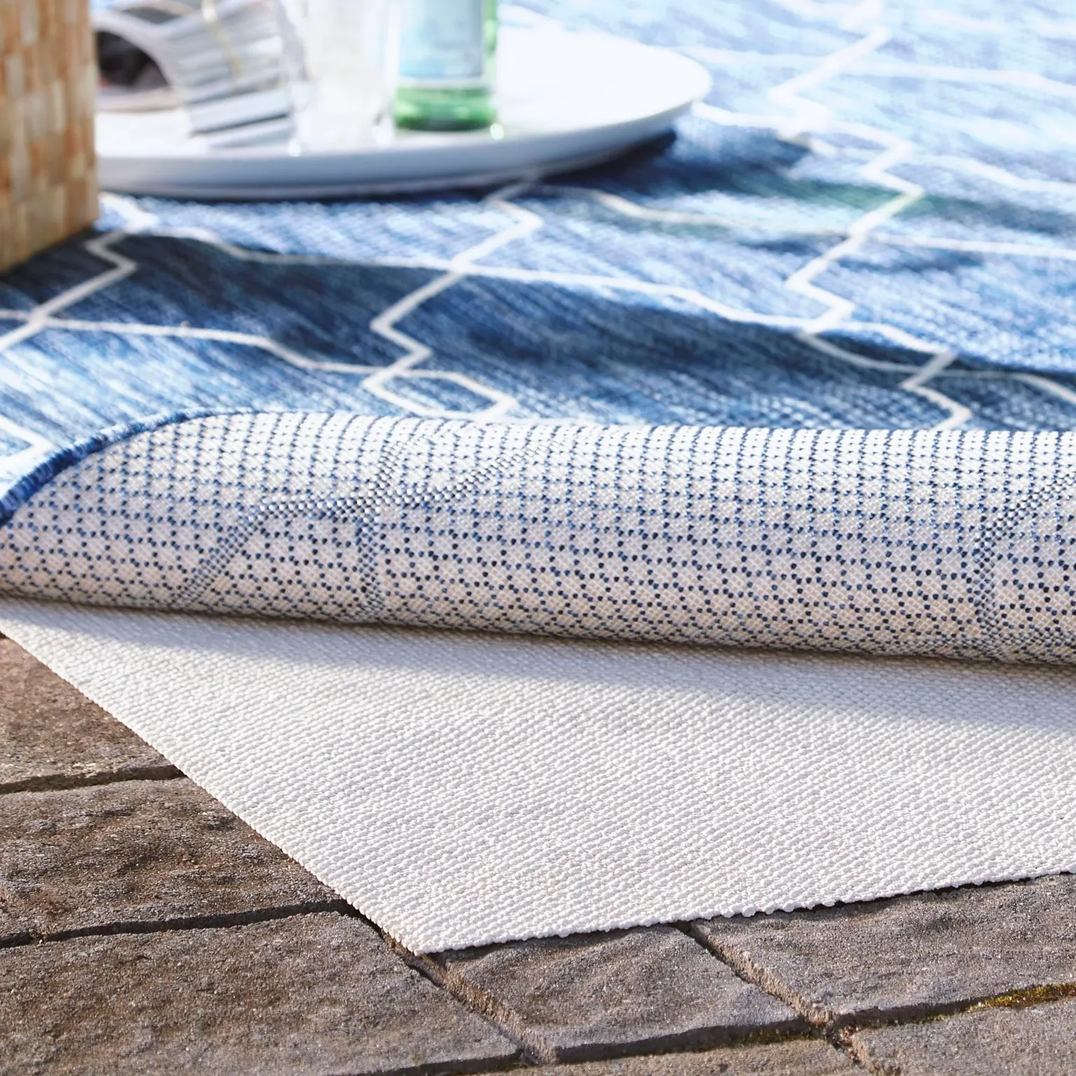 10' x 10' Eco Square Area Rug Pad Floor Protection Pad for Under Rugs & Carpet Non-Slip Durable Rubber Underlayment - SQUARE SHAPE