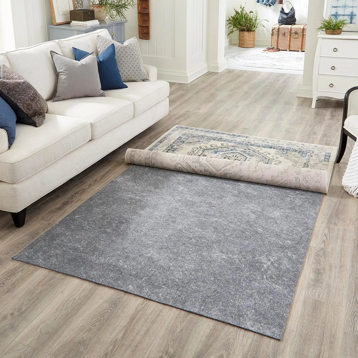 9' 10 x 16' 1 Everyday Performance Rectangle Area Rug Pad Floor Protection Pad for Under Rugs & Carpet Non-Slip Backing Soft Cushioned Mat